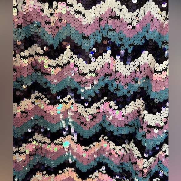 Kid Pik sequin mini holiday flip sequins tank dress - Picture 2 of 7